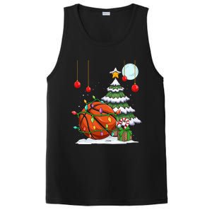 Xmas Basketball Sports Tree Lights Winter Happy Christmas Meaningful Gift PosiCharge Competitor Tank