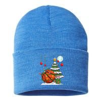 Xmas Basketball Sports Tree Lights Winter Happy Christmas Meaningful Gift Sustainable Knit Beanie