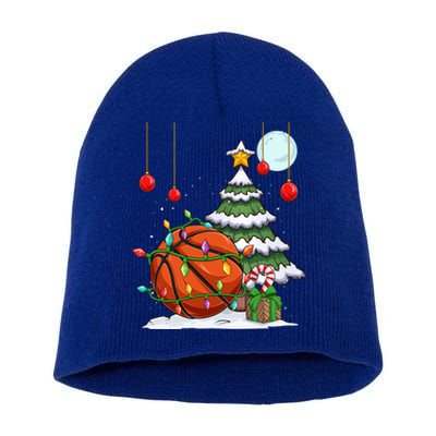 Xmas Basketball Sports Tree Lights Winter Happy Christmas Meaningful Gift Short Acrylic Beanie