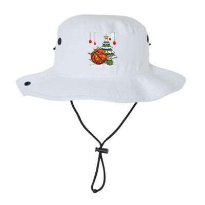 Xmas Basketball Sports Tree Lights Winter Happy Christmas Meaningful Gift Legacy Cool Fit Booney Bucket Hat