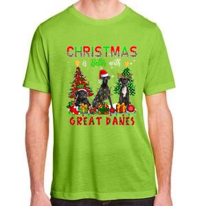 Xmas Better With Great Danes Santa Reindeer Elf Great Danes Gift Adult ChromaSoft Performance T-Shirt