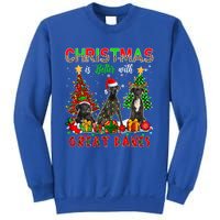 Xmas Better With Great Danes Santa Reindeer Elf Great Danes Gift Sweatshirt