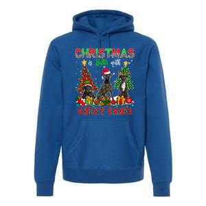 Xmas Better With Great Danes Santa Reindeer Elf Great Danes Gift Premium Hoodie