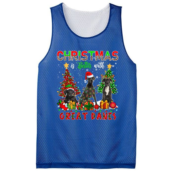 Xmas Better With Great Danes Santa Reindeer Elf Great Danes Gift Mesh Reversible Basketball Jersey Tank