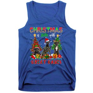 Xmas Better With Great Danes Santa Reindeer Elf Great Danes Gift Tank Top