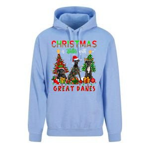 Xmas Better With Great Danes Santa Reindeer Elf Great Danes Gift Unisex Surf Hoodie