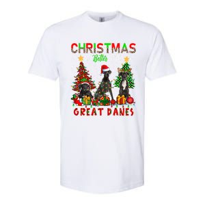 Xmas Better With Great Danes Santa Reindeer Elf Great Danes Gift Softstyle CVC T-Shirt