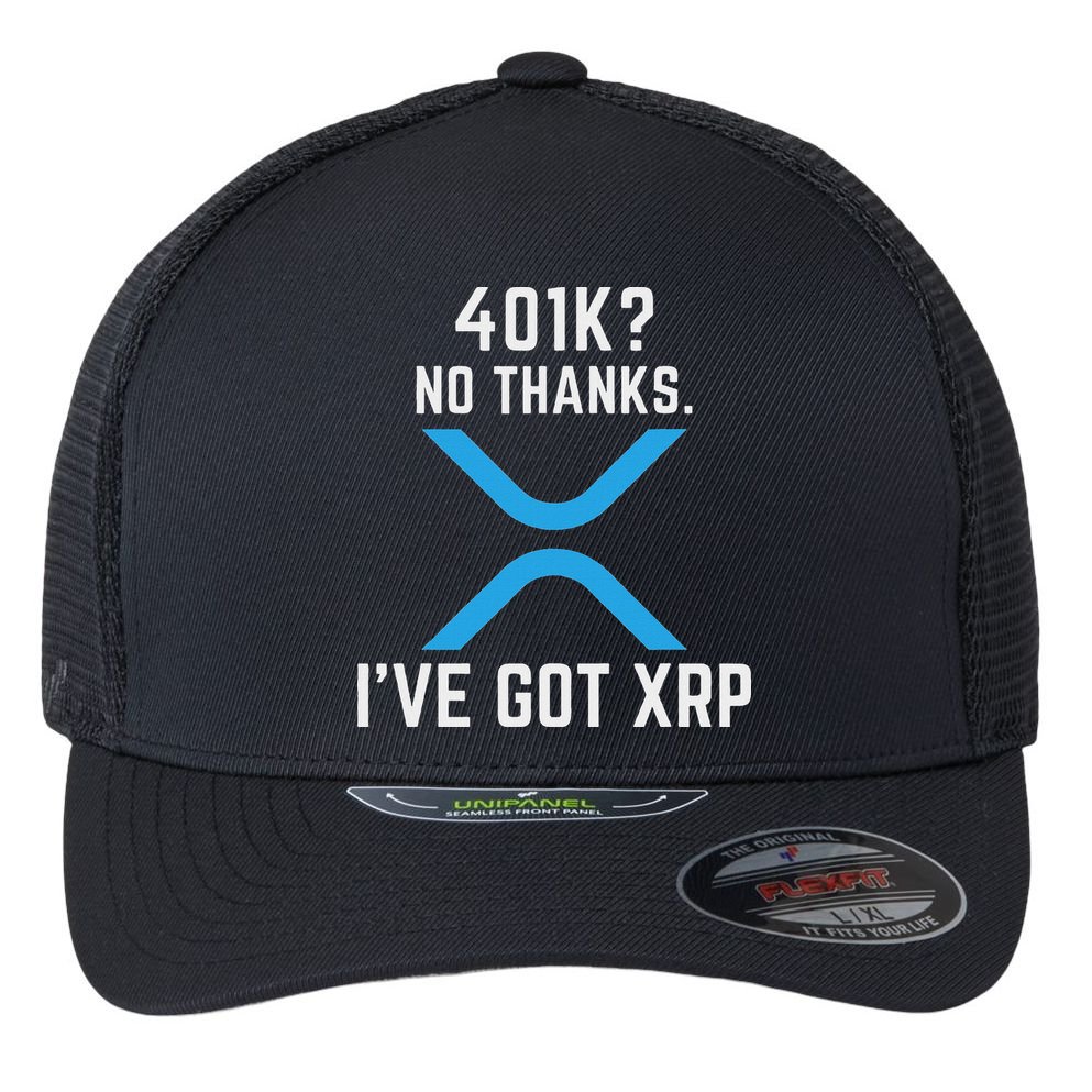 Xrp Cryptocurrency 401k Flexfit Unipanel Trucker Cap