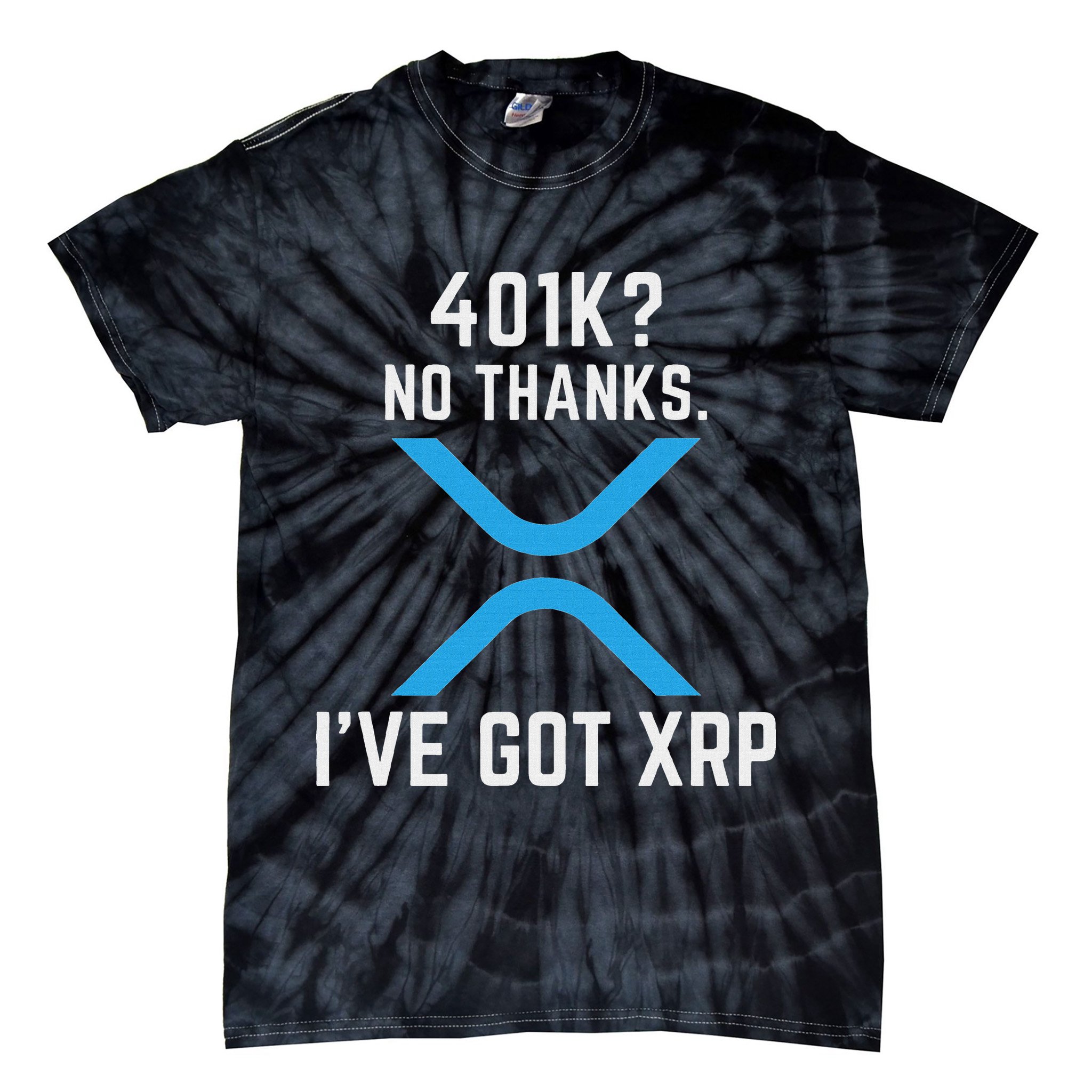 Xrp Cryptocurrency 401k Tie-Dye T-Shirt