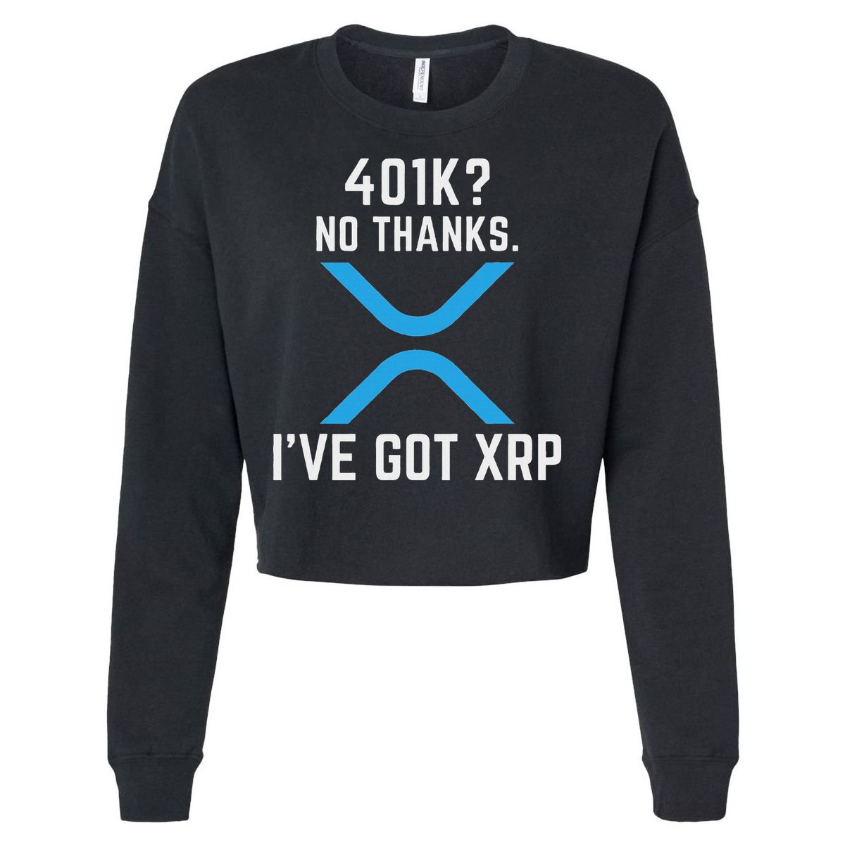 Xrp Cryptocurrency 401k Cropped Pullover Crew