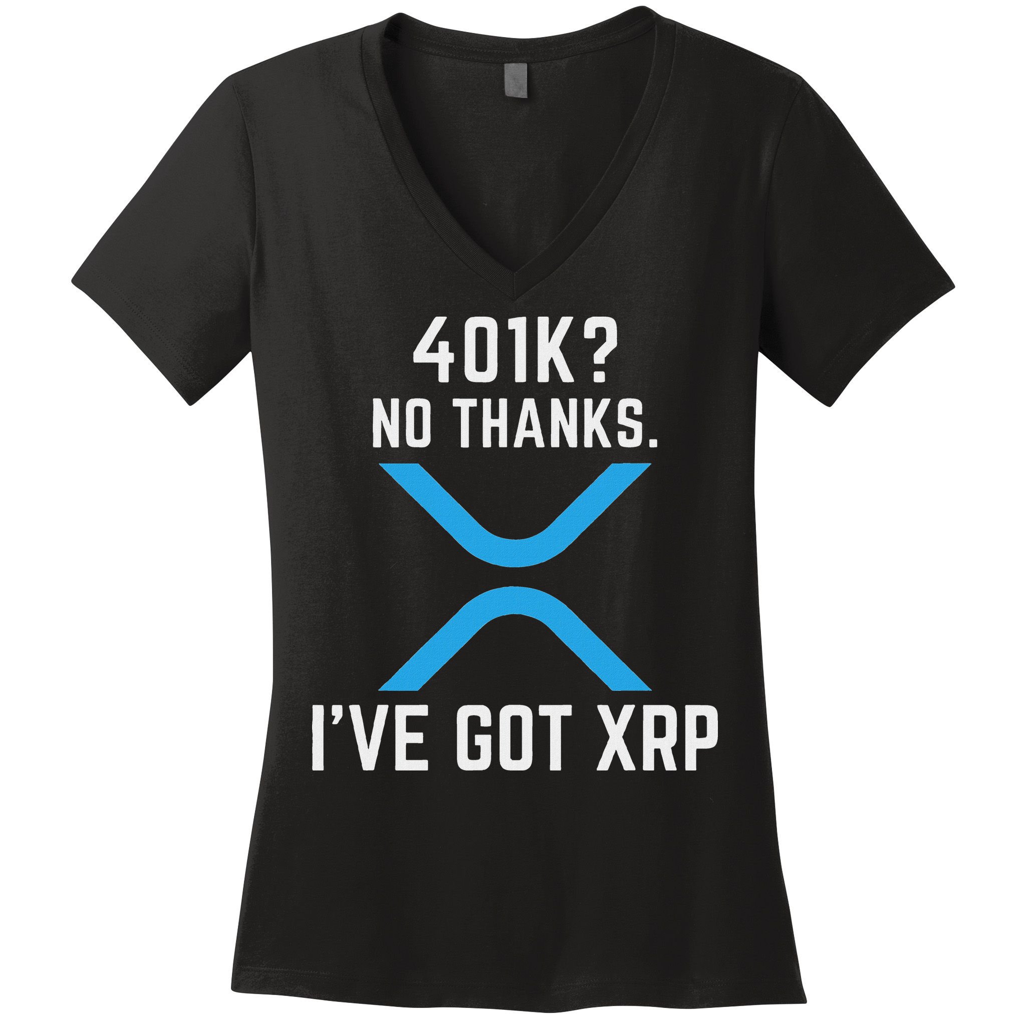 Xrp Cryptocurrency 401k Women's V-Neck T-Shirt