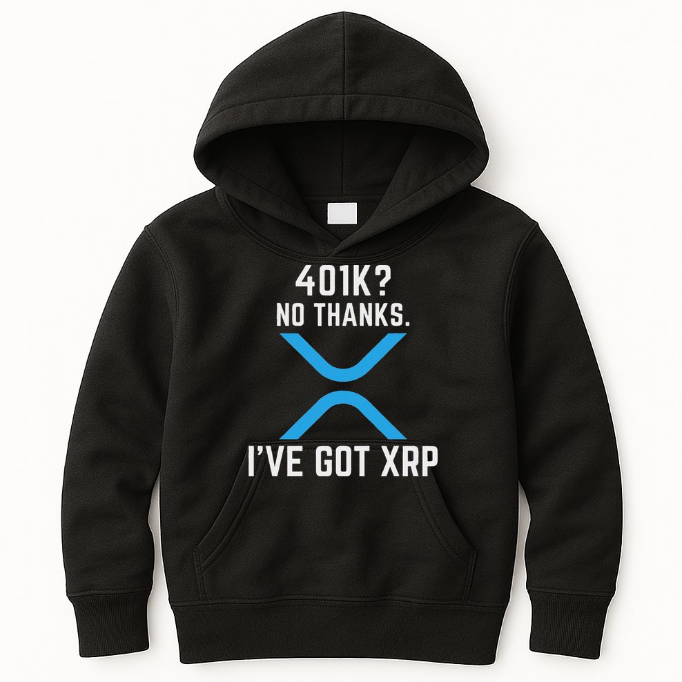 Xrp Cryptocurrency 401k Kids Hoodie