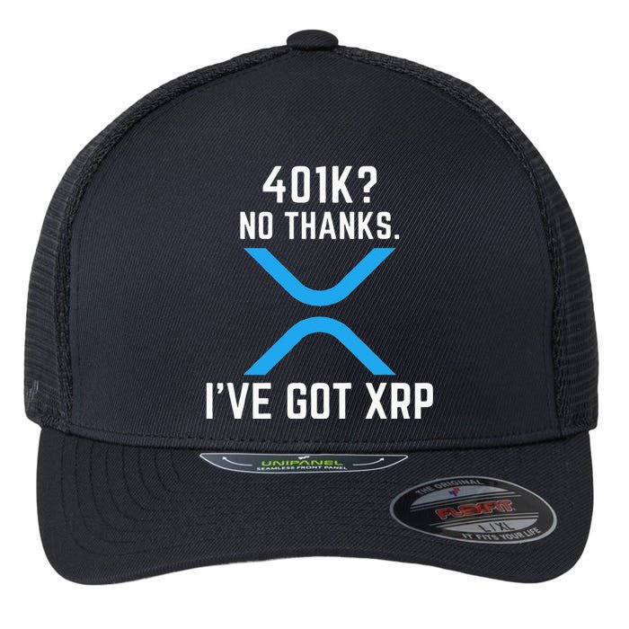 XRP Cryptocurrency 401K Flexfit Unipanel Trucker Cap