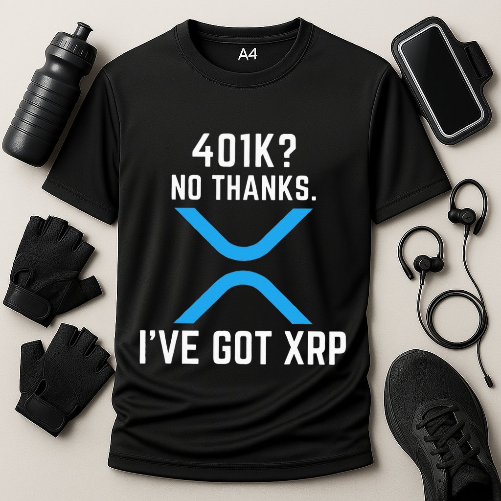 XRP Cryptocurrency 401K Performance Shirt