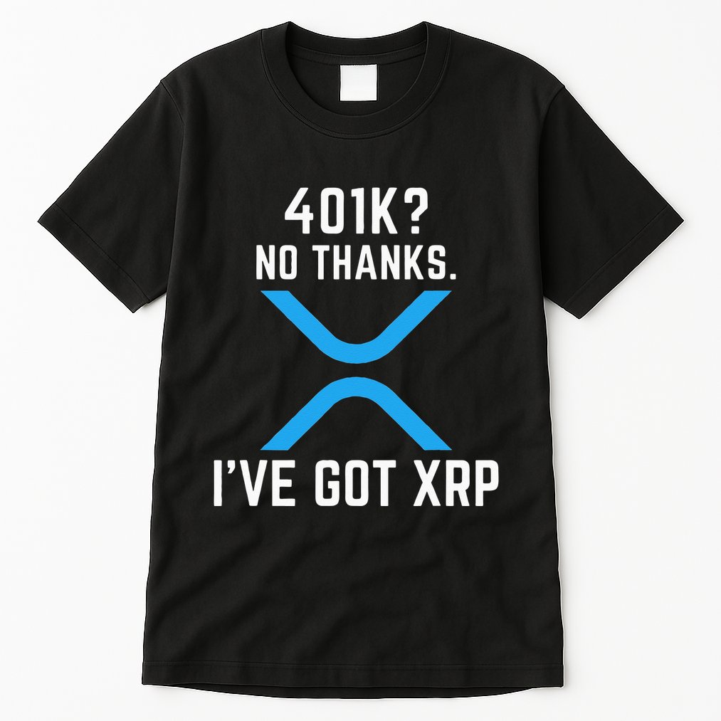 XRP Cryptocurrency 401K Tall T-Shirt