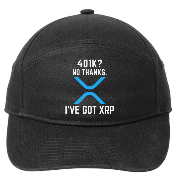 XRP Cryptocurrency 401K 7-Panel Snapback Hat