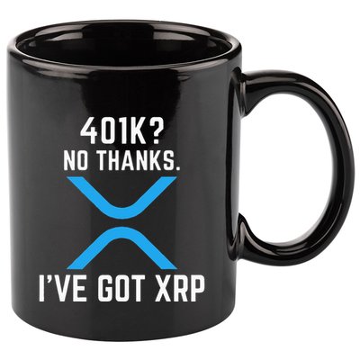 XRP Cryptocurrency 401K 11oz C Handle Ceramic Mug