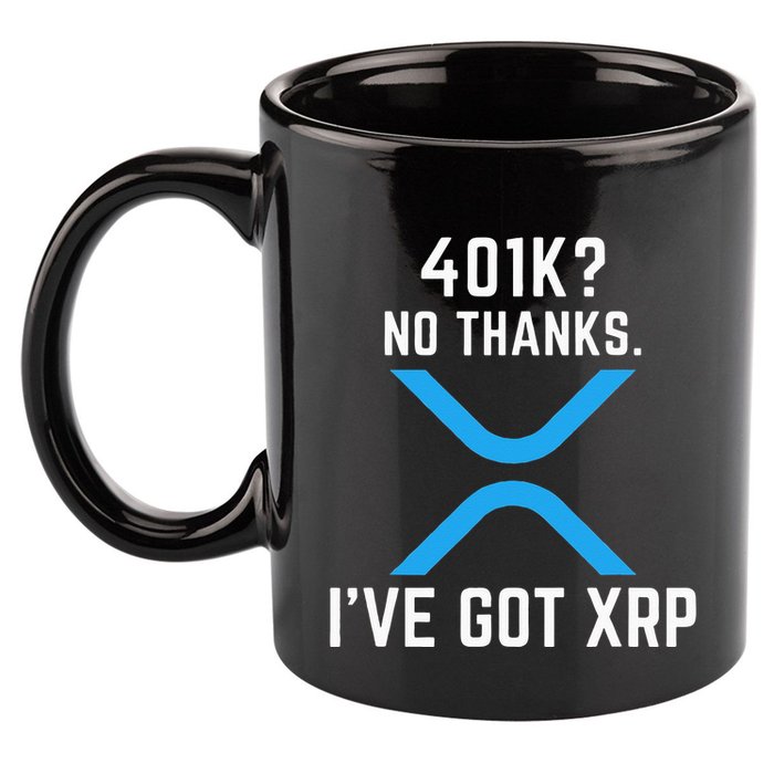 XRP Cryptocurrency 401K 11oz C Handle Ceramic Mug