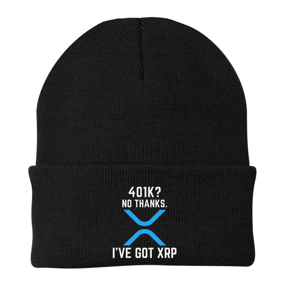 XRP Cryptocurrency 401K Beanie