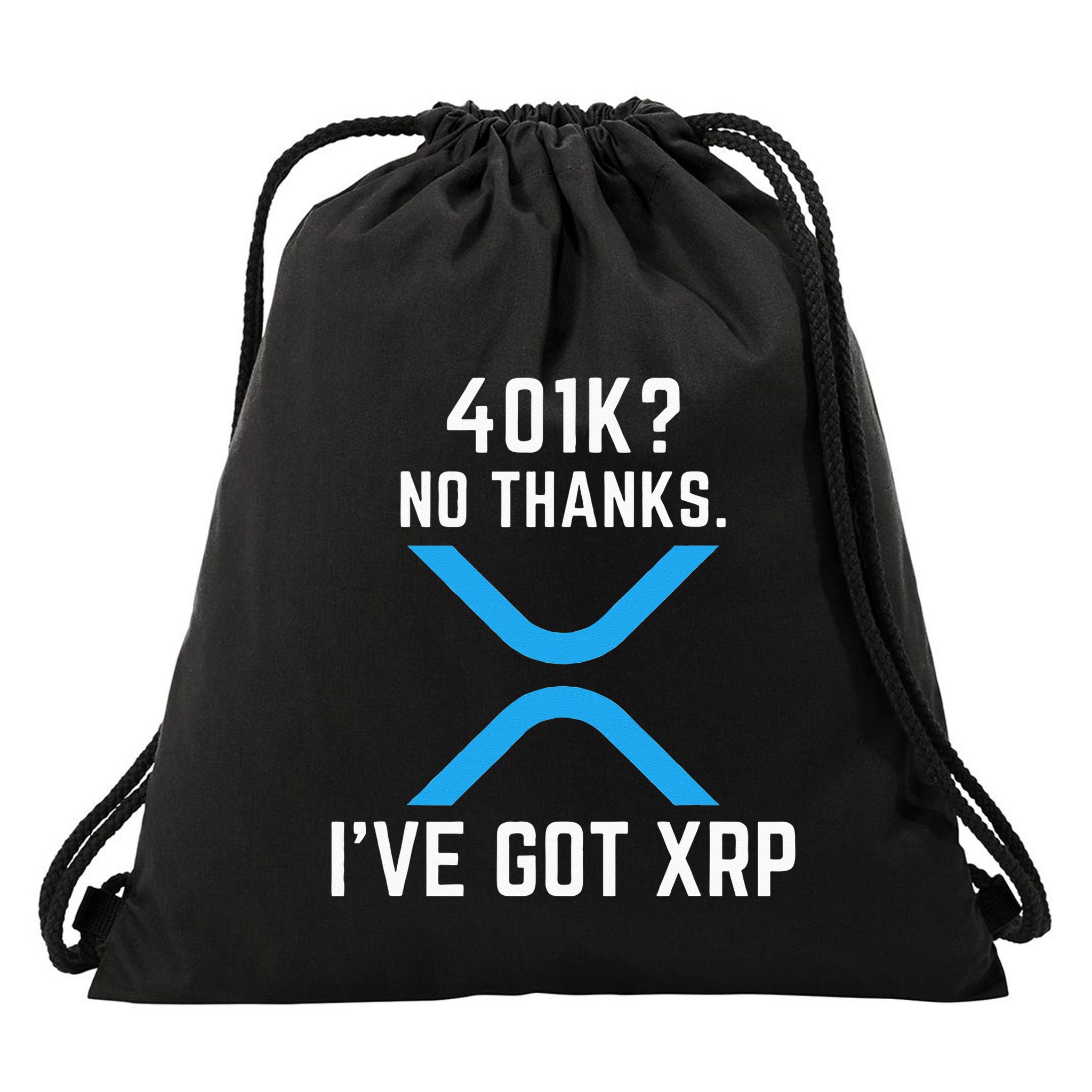 XRP Cryptocurrency 401K Drawstring Bag