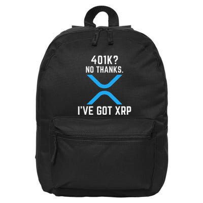 XRP Cryptocurrency 401K 16 in Basic Backpack