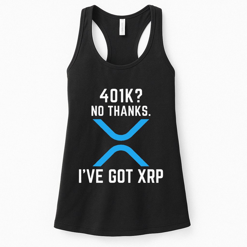 XRP Cryptocurrency 401K Womens Tank Top