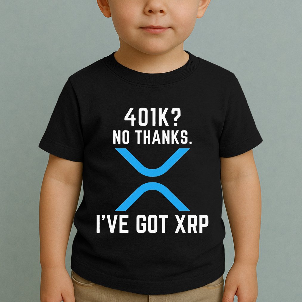 XRP Cryptocurrency 401K Toddler T-Shirt