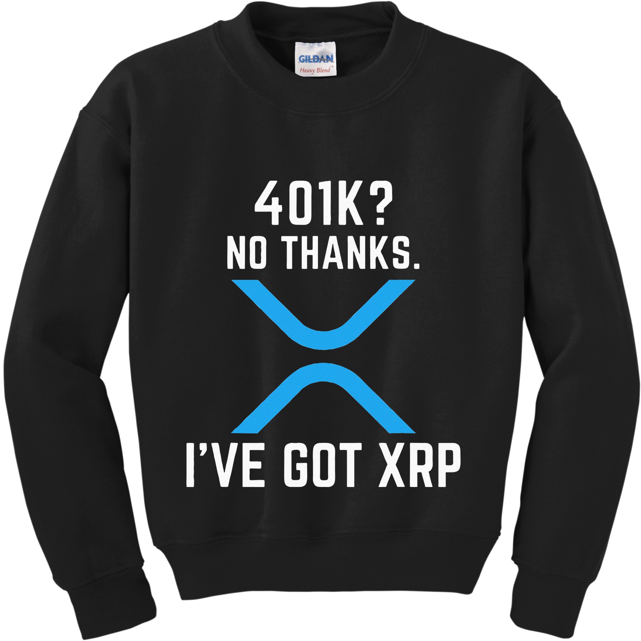 XRP Cryptocurrency 401K Kids Sweatshirt