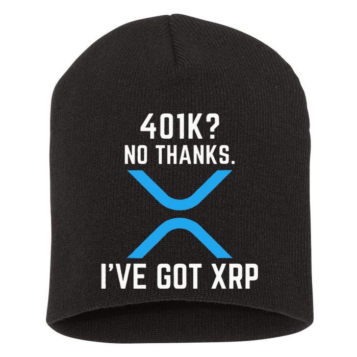 XRP Cryptocurrency 401K Short Acrylic Beanie