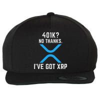 XRP Cryptocurrency 401K Wool Snapback Cap