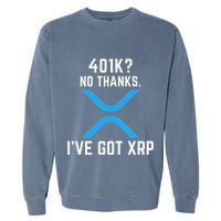 XRP Cryptocurrency 401K Garment-Dyed Sweatshirt