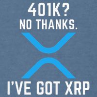 XRP Cryptocurrency 401K Garment-Dyed Sweatshirt