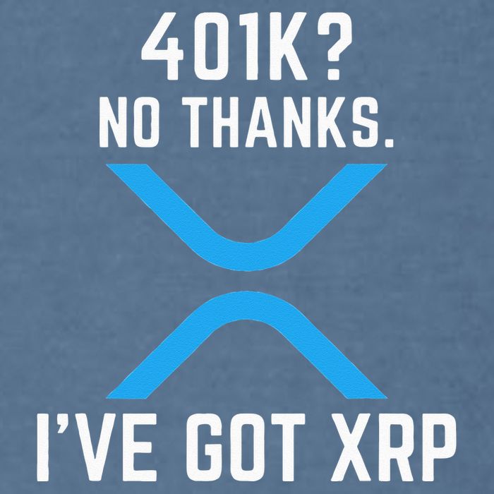 XRP Cryptocurrency 401K Garment-Dyed Sweatshirt
