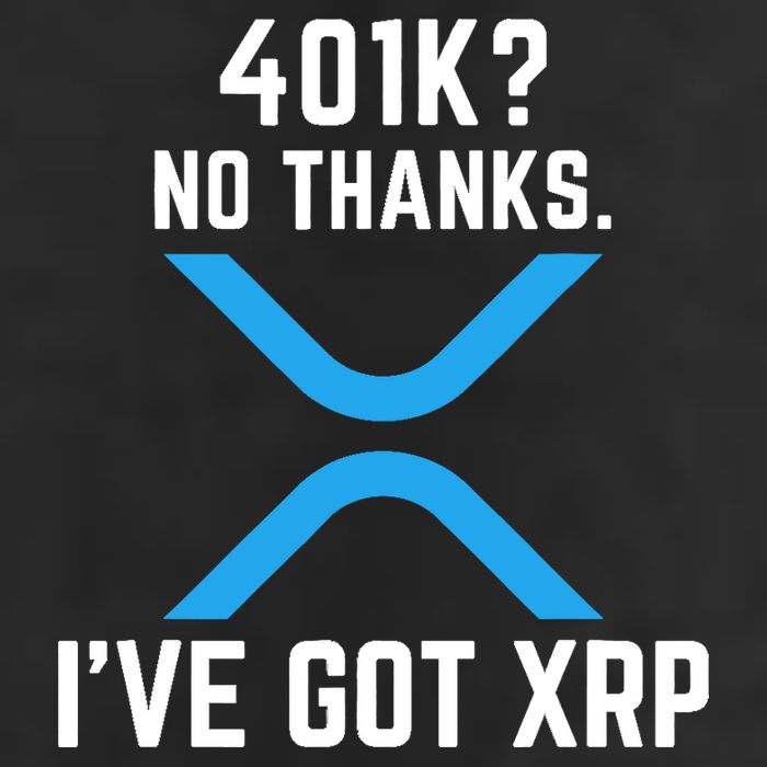 XRP Cryptocurrency 401K Cool Comfort Performance Bucket Hat