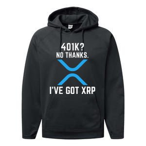 XRP Cryptocurrency 401K Performance Fleece Hoodie