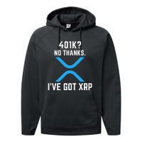 XRP Cryptocurrency 401K Performance Fleece Hoodie