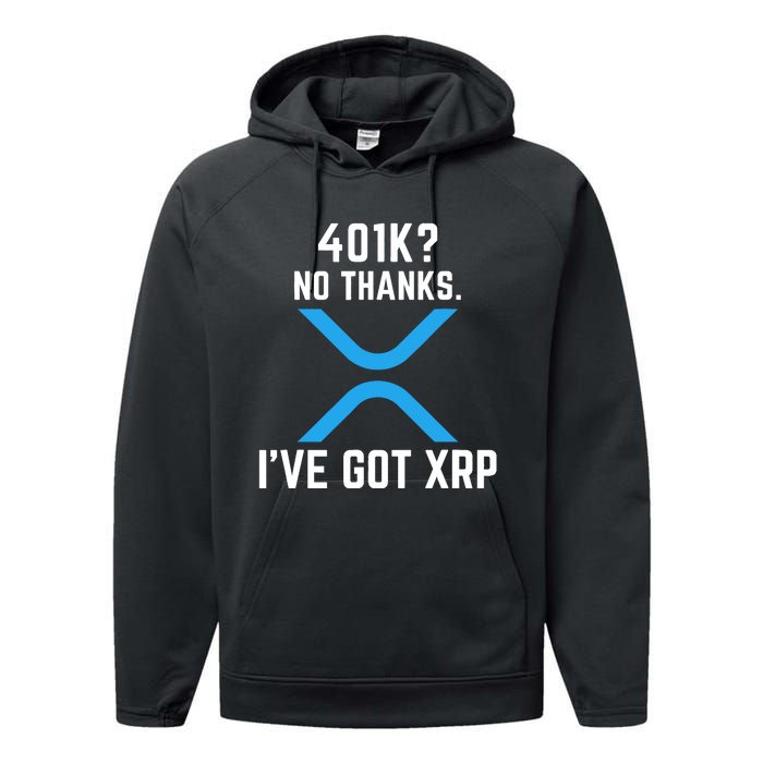 XRP Cryptocurrency 401K Performance Fleece Hoodie