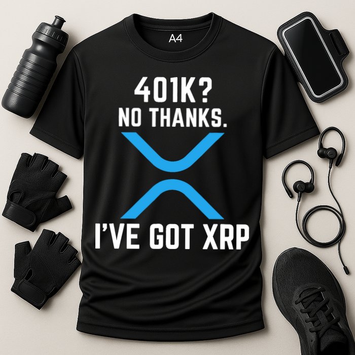 XRP Cryptocurrency 401K Cooling Performance Crew T-Shirt