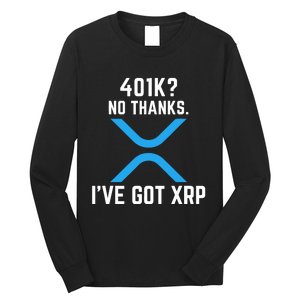 XRP Cryptocurrency 401K Long Sleeve Shirt