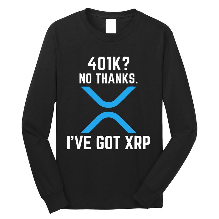 XRP Cryptocurrency 401K Long Sleeve Shirt