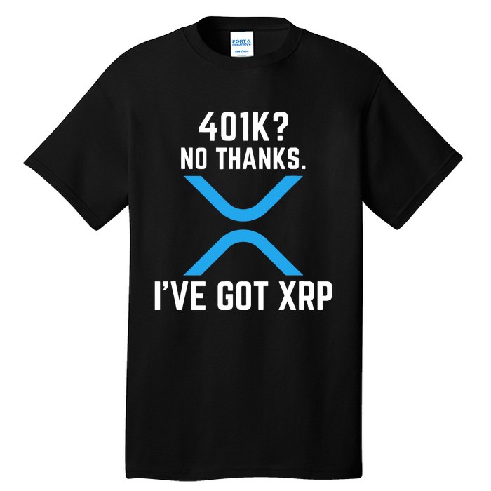 XRP Cryptocurrency 401K Tall T-Shirt