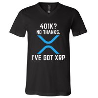 XRP Cryptocurrency 401K V-Neck T-Shirt