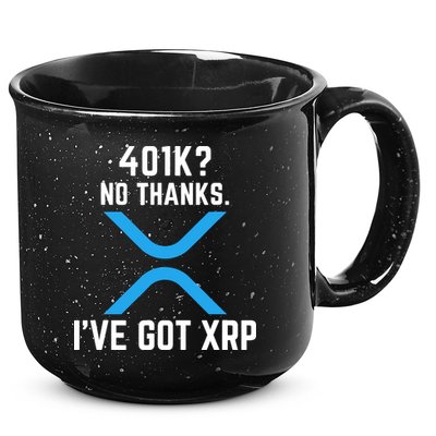 XRP Cryptocurrency 401K 15oz Campfire Ceramic Mug