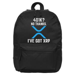 XRP Cryptocurrency 401K 16 in Basic Backpack