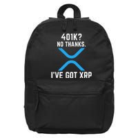 XRP Cryptocurrency 401K 16 in Basic Backpack