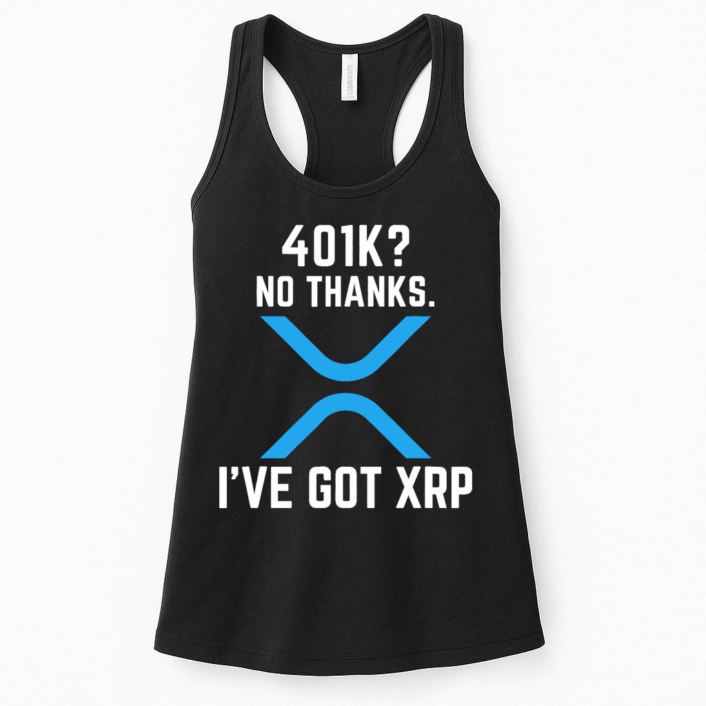 XRP Cryptocurrency 401K Womens Tank Top