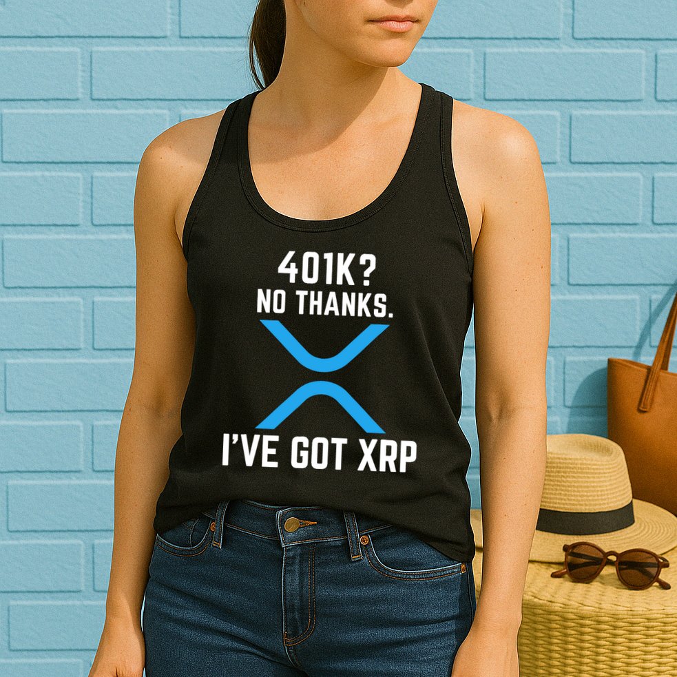 XRP Cryptocurrency 401K Womens Tank Top