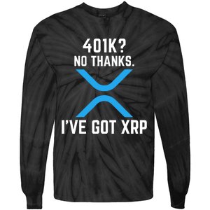 XRP Cryptocurrency 401K Tie-Dye Long Sleeve Shirt