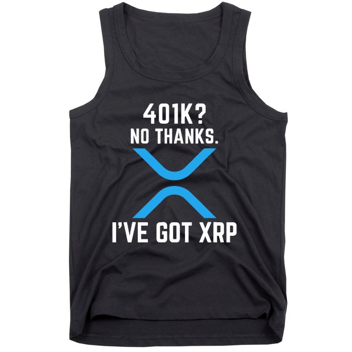 XRP Cryptocurrency 401K Tank Top