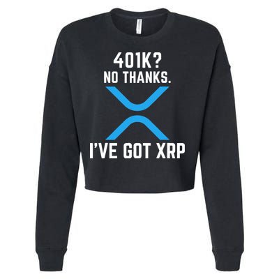 XRP Cryptocurrency 401K Cropped Pullover Crew